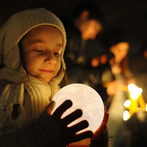 LunaGlow™ Lâmpada Lua 3D Recarregável com LED